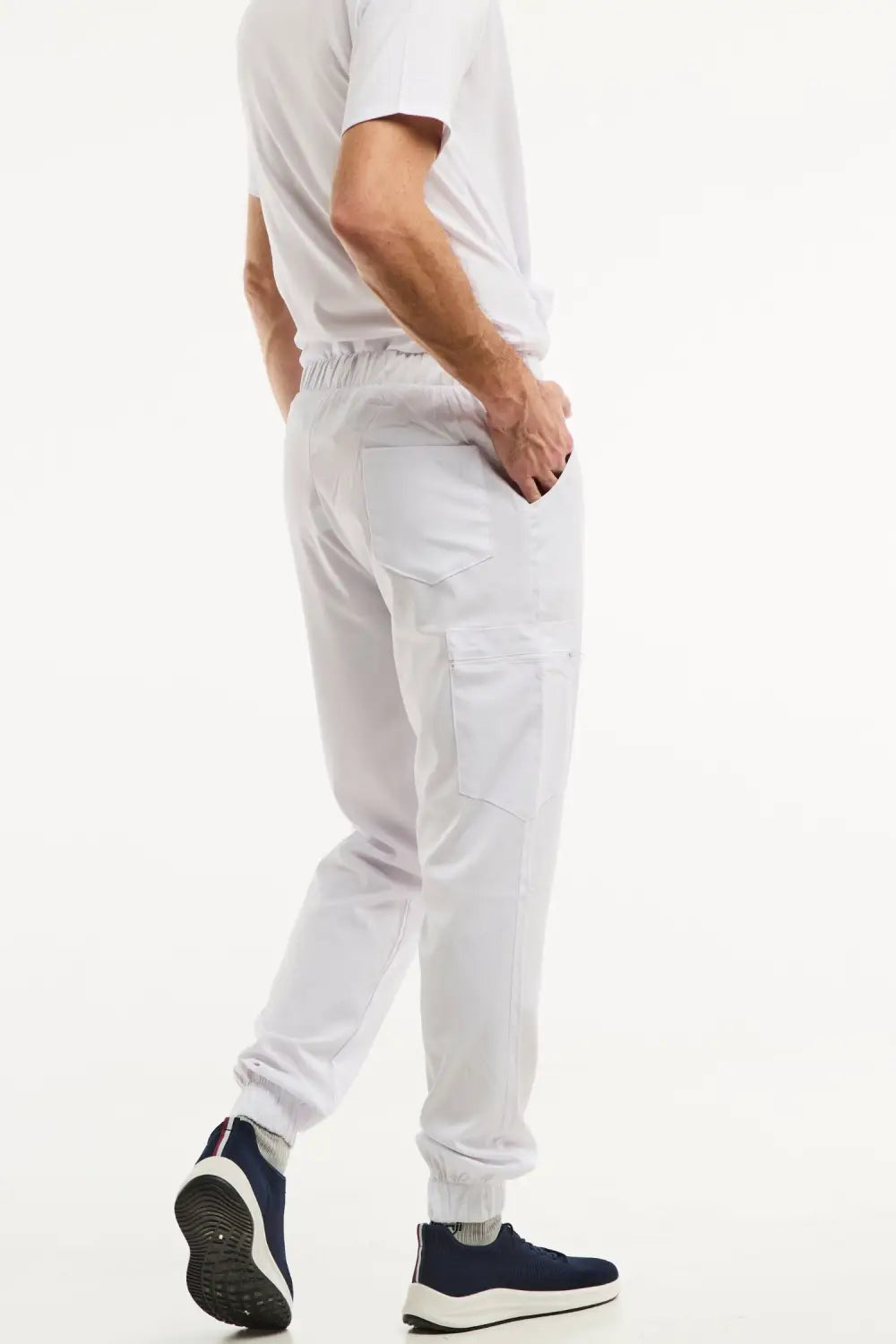 Aelin LUCA pantalon médical homme blanc 3 poches