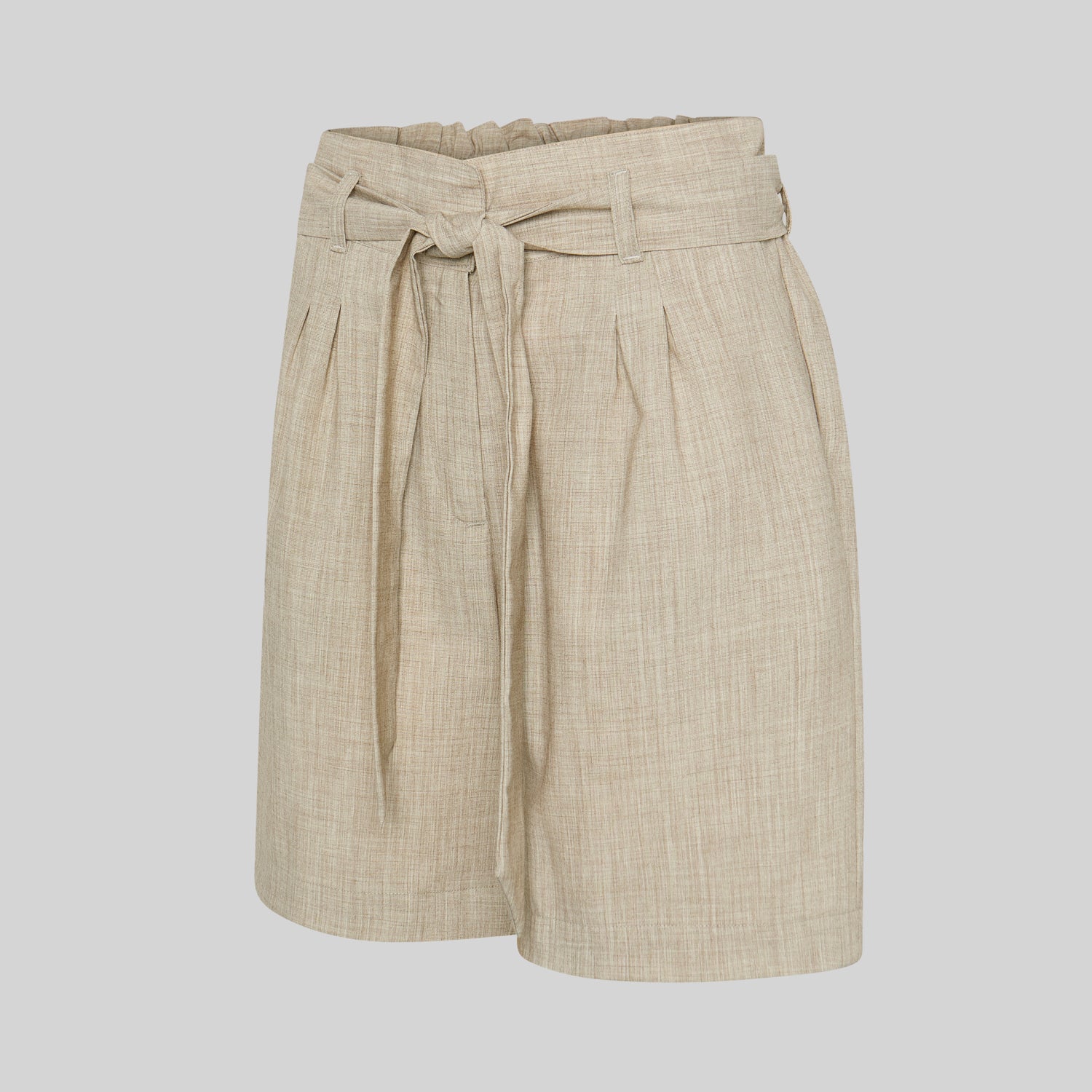 GARY'S Bow bermuda femme beige nœud dos stretch