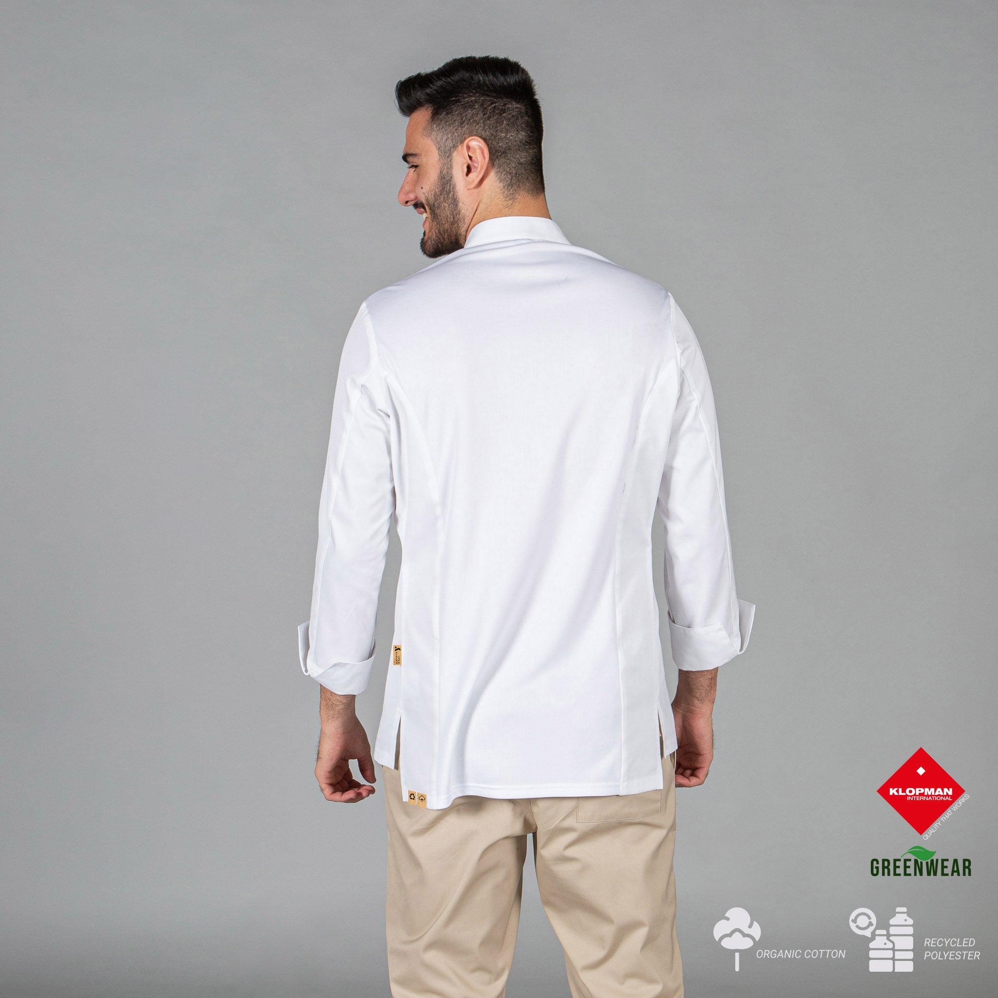 Gary's Haro veste cuisinier blanche unisexe recyclée taille M