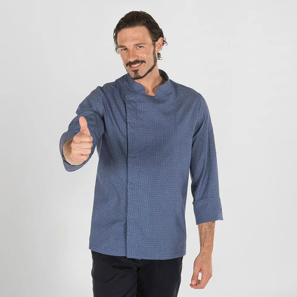 GARY'S Alcaraz veste chef cuisine indigo pointillé XS