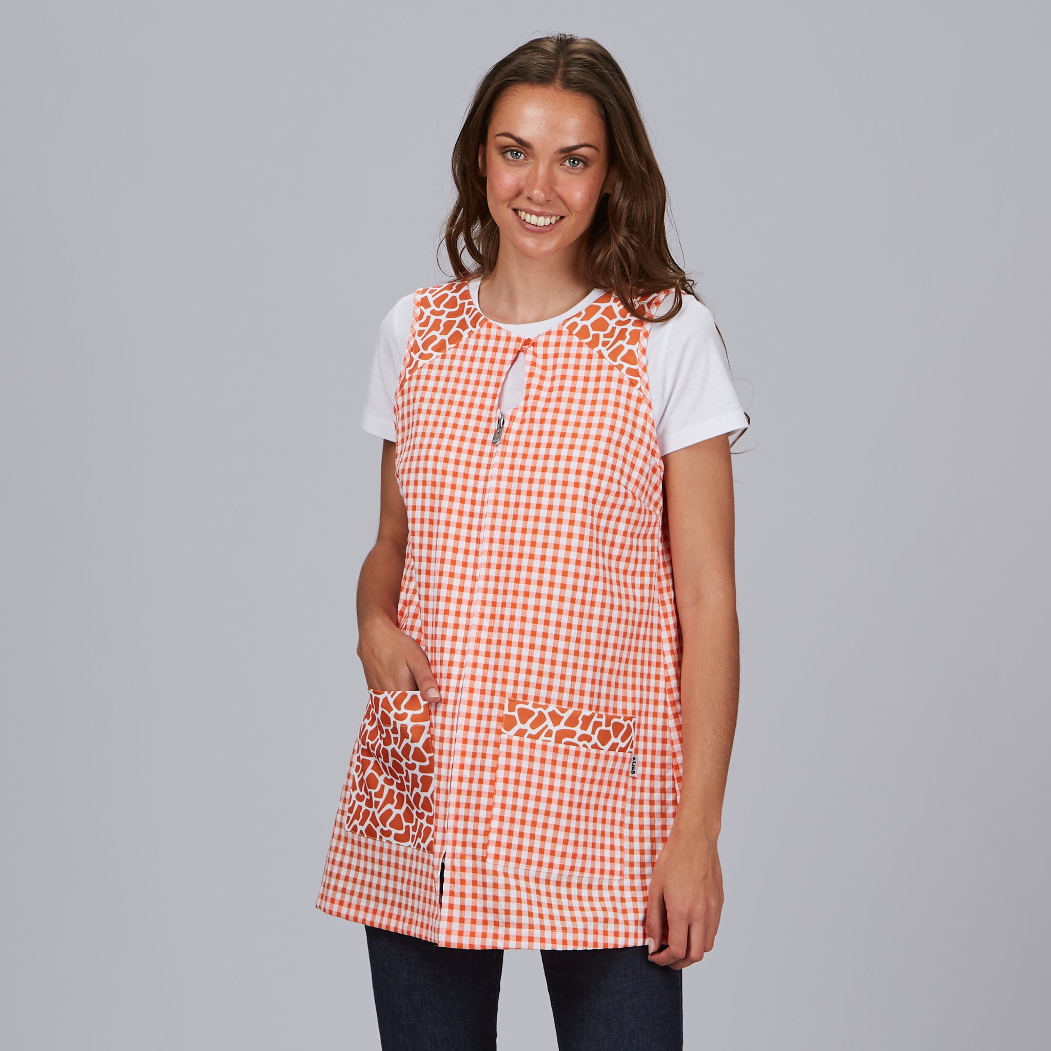 Gary's Kenia blouse travail femme vichy orange XS