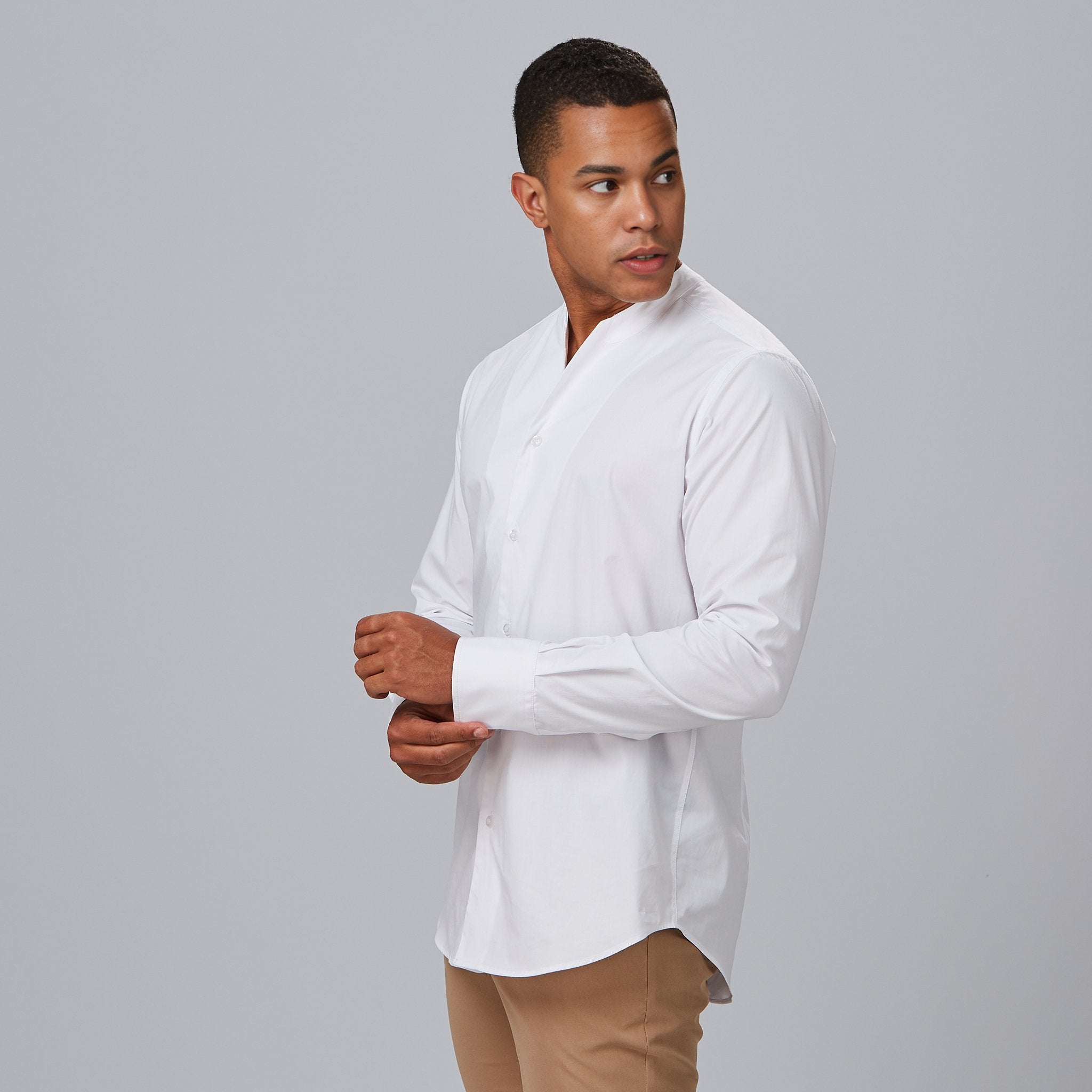 GARY'S Loris chemise homme slim noir coton stretch