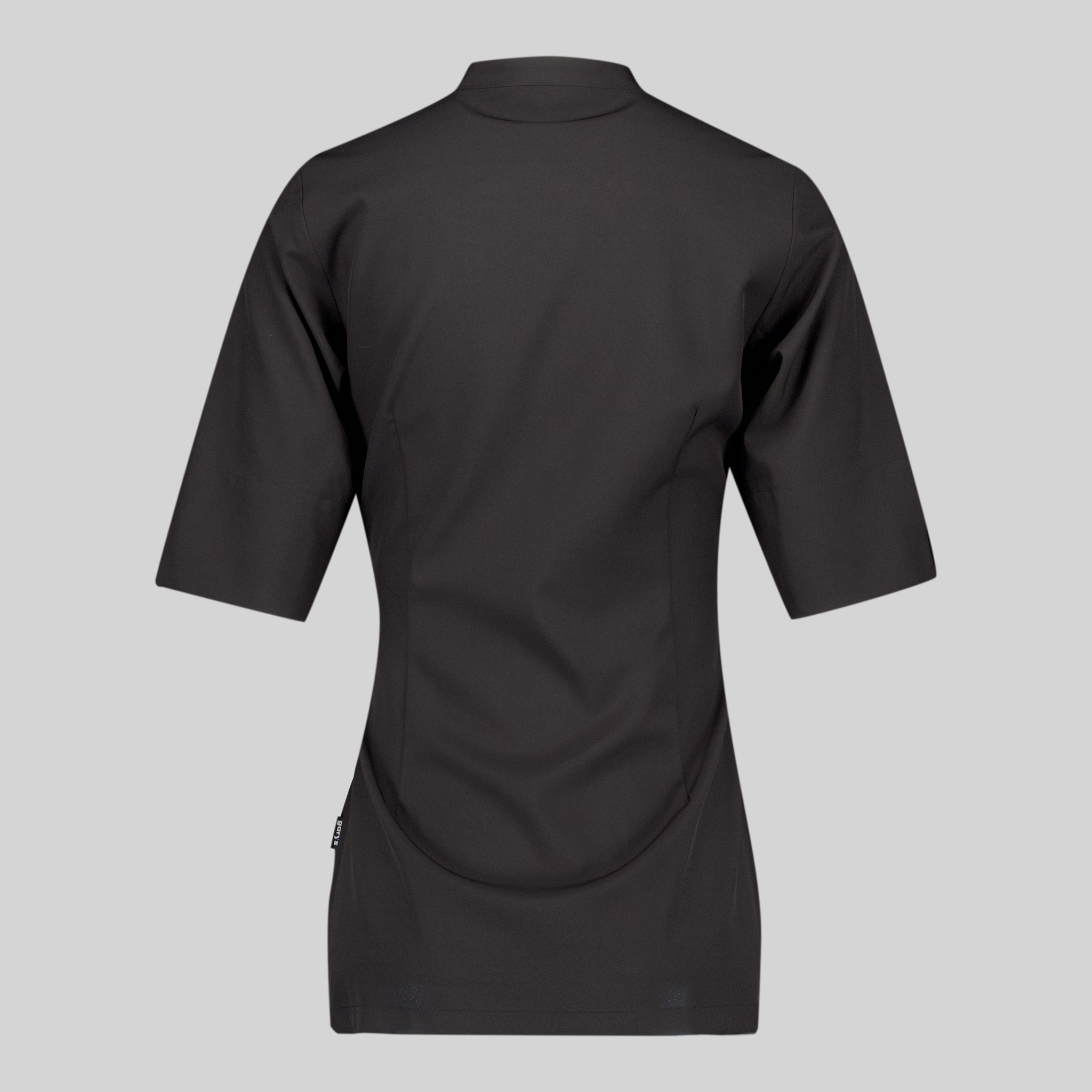 GARY'S Bugula blouse travail croisée noire manches 3/4