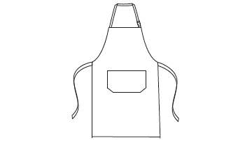 Gary's Aprons Tablier Bavette Coton Olivas 95x75cm Poche