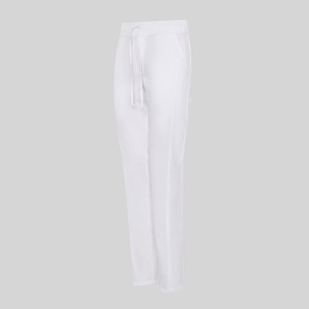 Gary's Pants pantalon travail blanc zip latéral unisexe