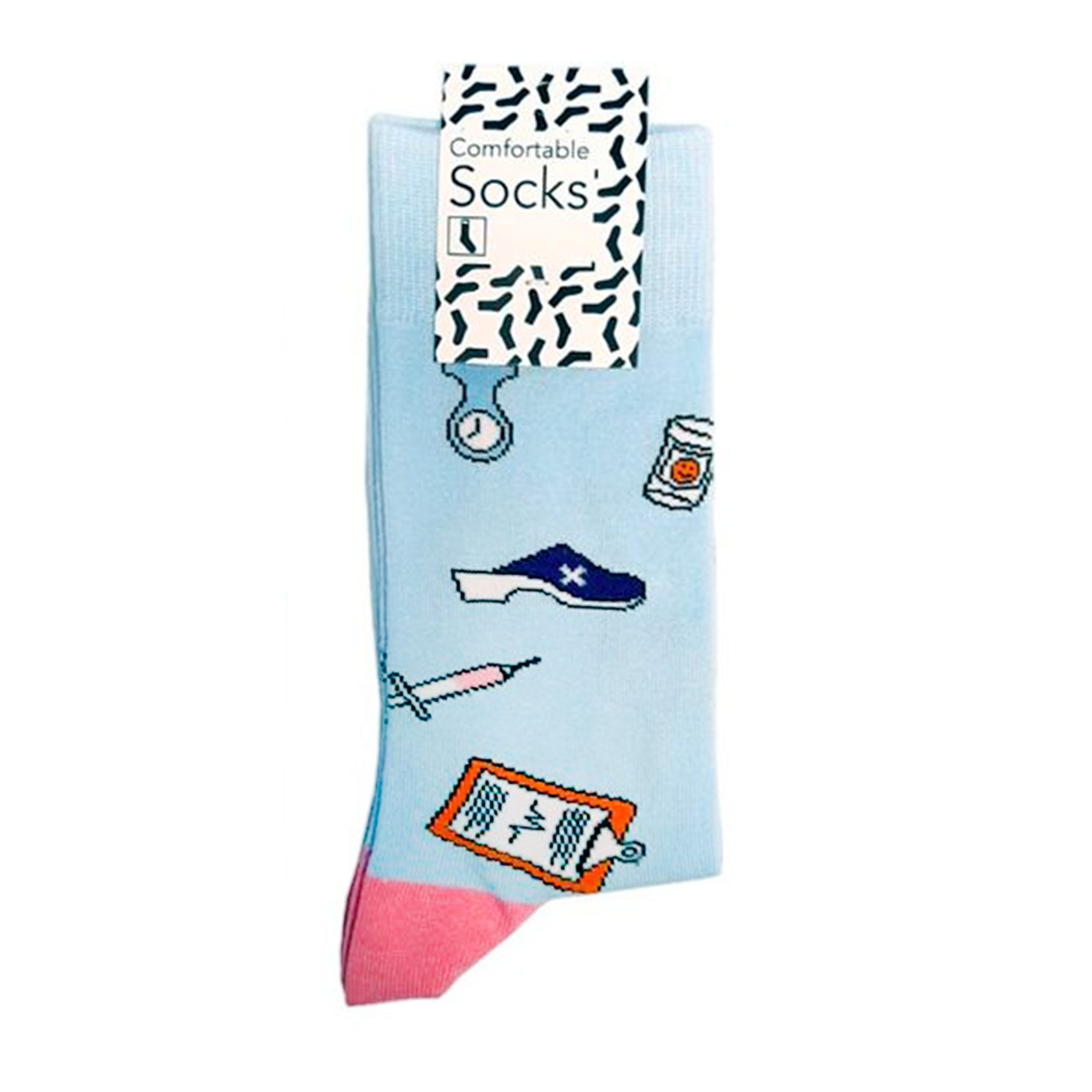 Enfermania chaussettes infirmière cigogne rose 36-41