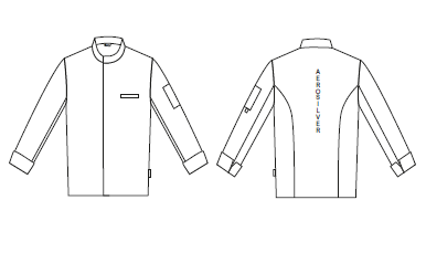 Gary's Chef Jackets Cleaver veste cuisine unisexe noir XS