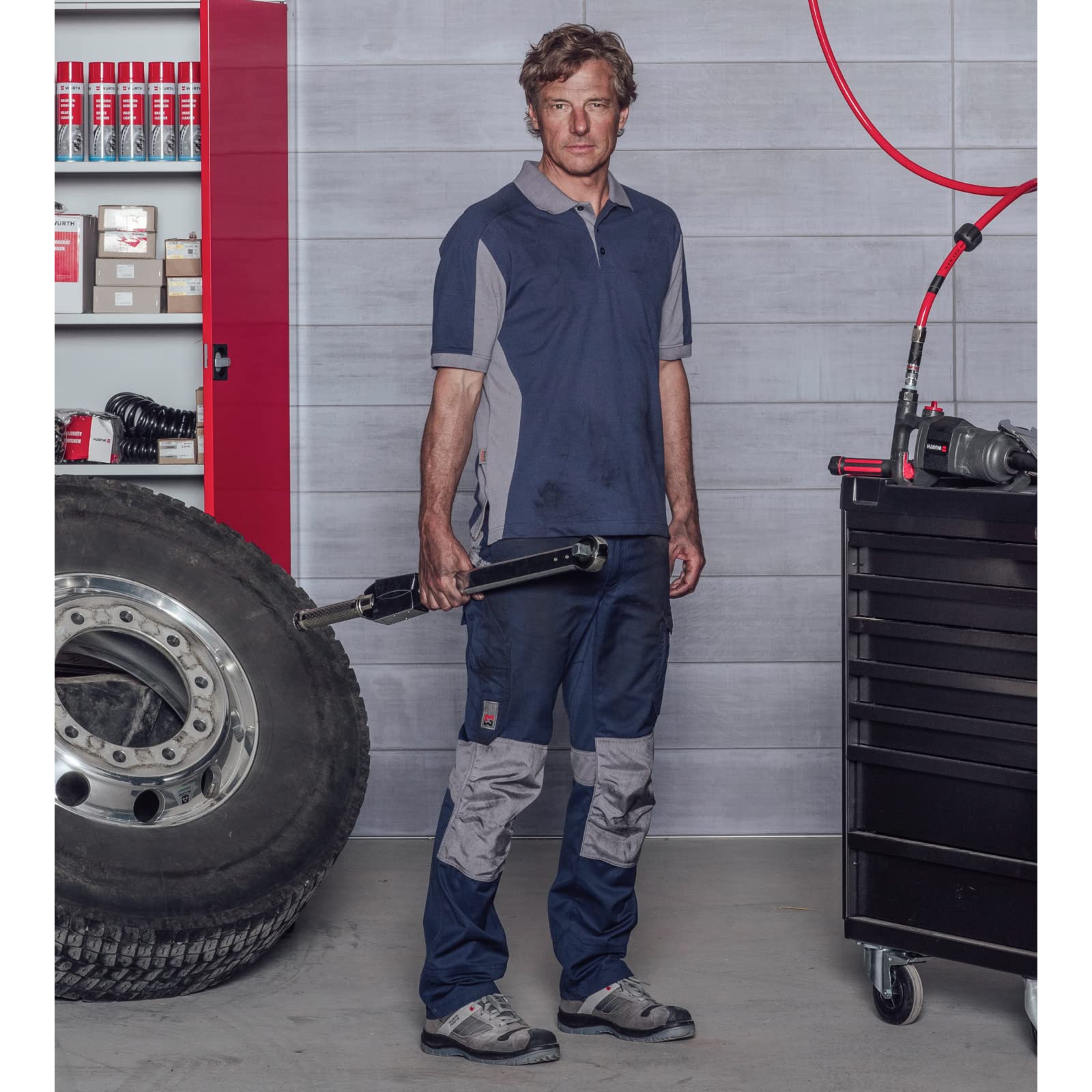 Würth MODYF Cetus polo marine/gris XL respirant
