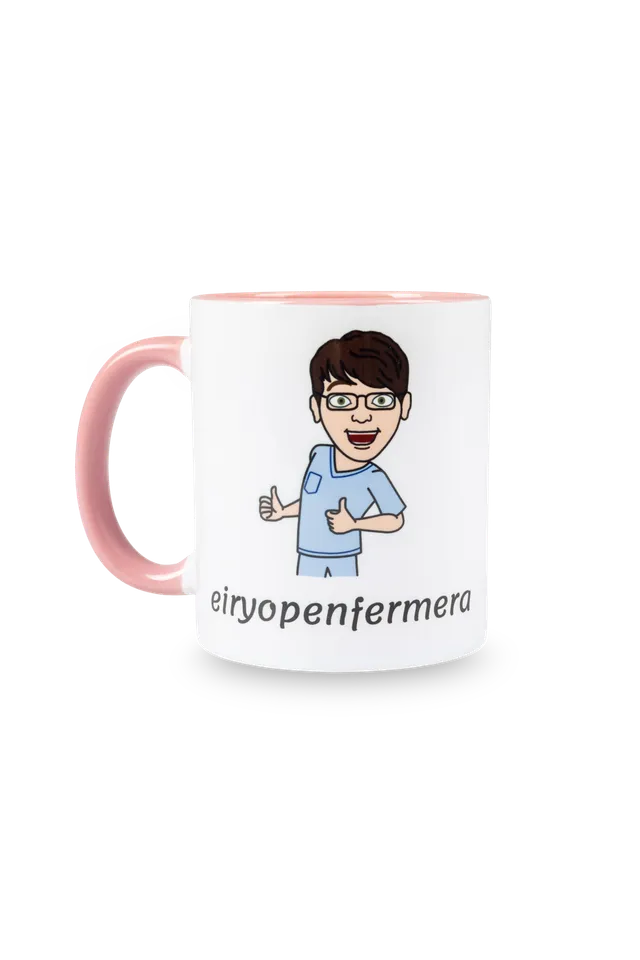 Enfermania Regalos mug céramique rose Eiryopenfermera 350 ml