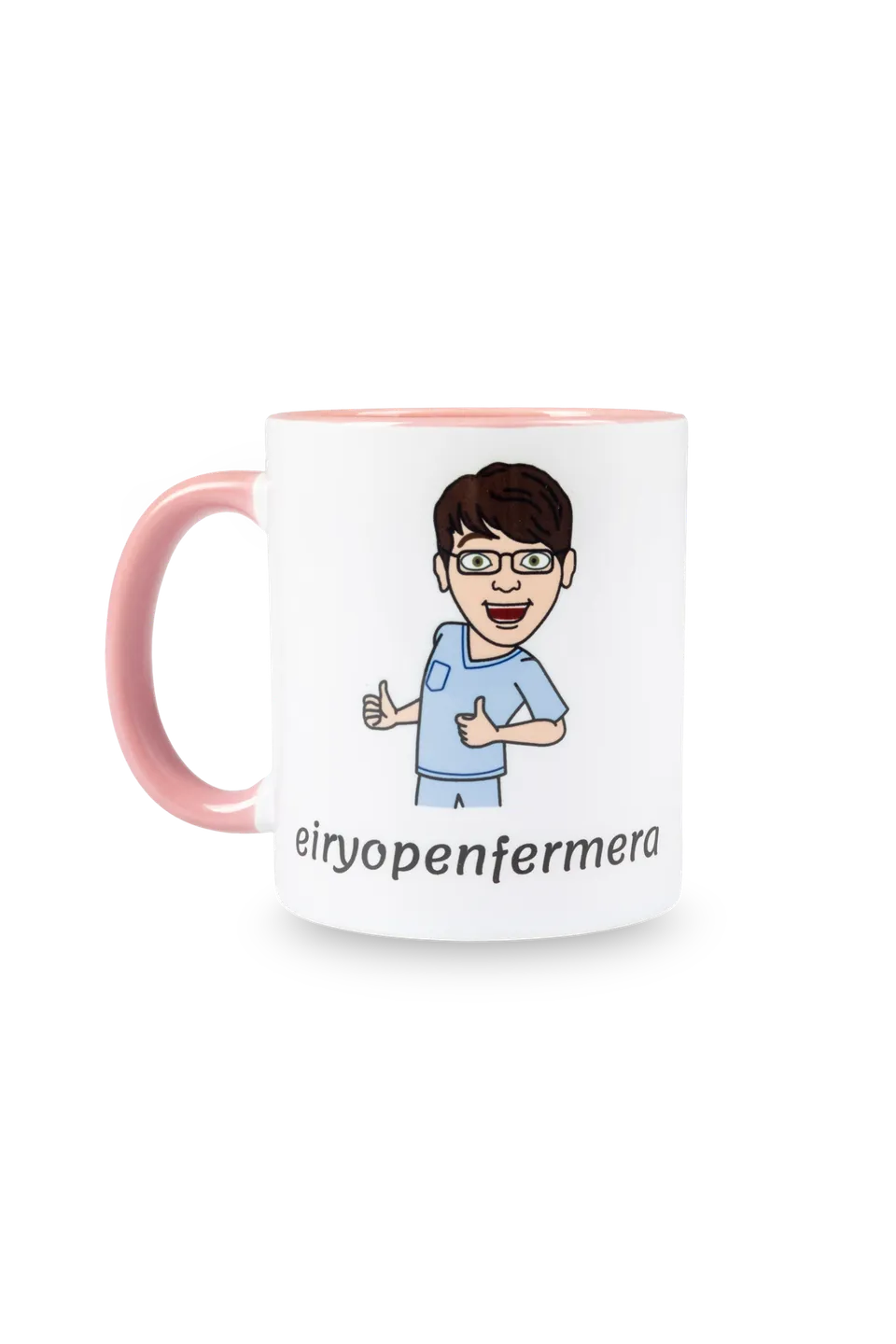 Enfermania Regalos mug céramique rose Eiryopenfermera 350 ml