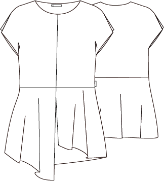 GARY'S Veza blouse esthétique noire manches courtes