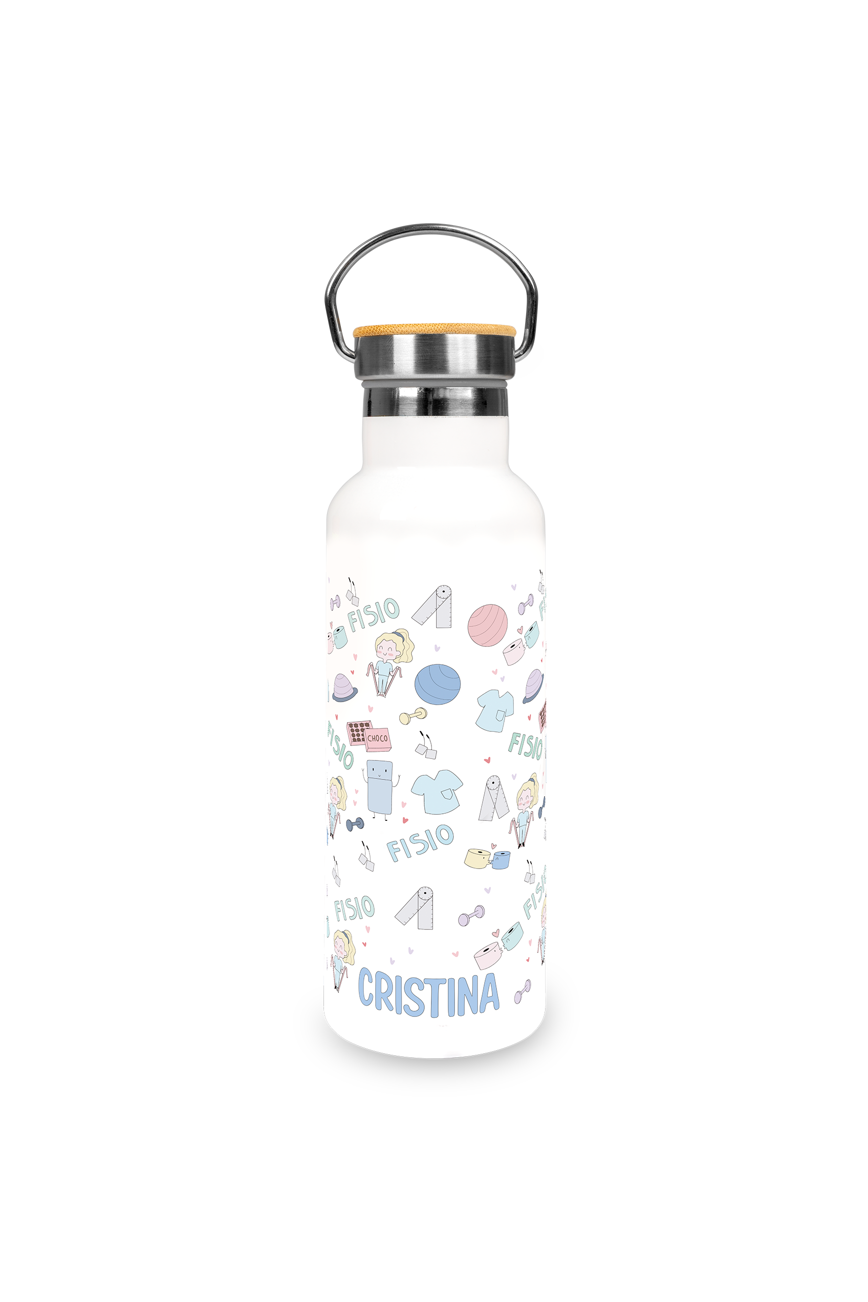 Enfermania Fisio Pastel gourde inox 500ml personnalisable