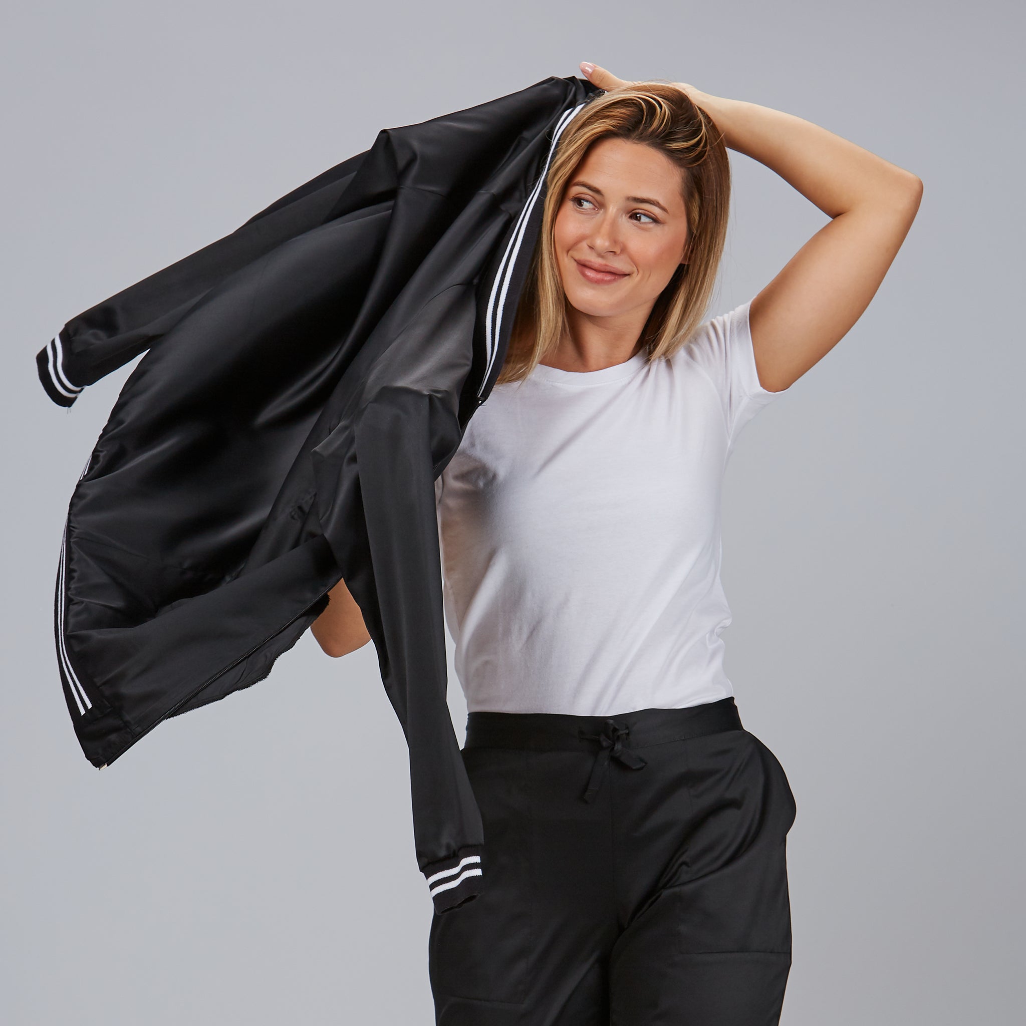 Gary's Girasol bomber femme noir zip central polyester
