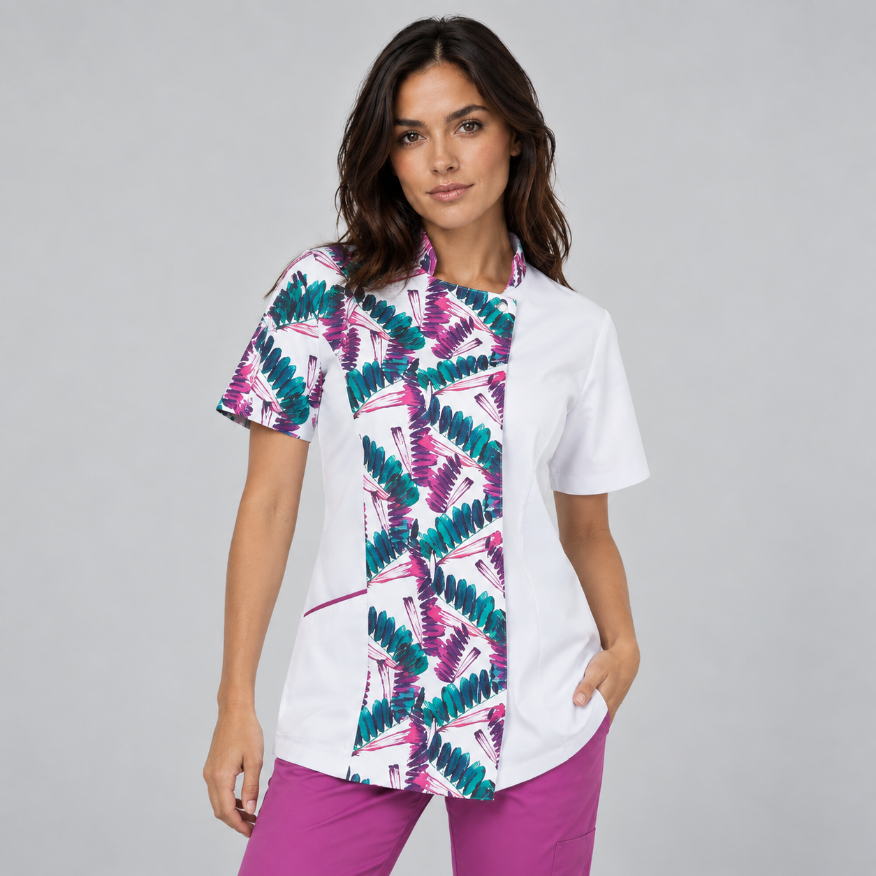 Gary's Alma Tunique Médicale Femme Blanche Microfibre XXL