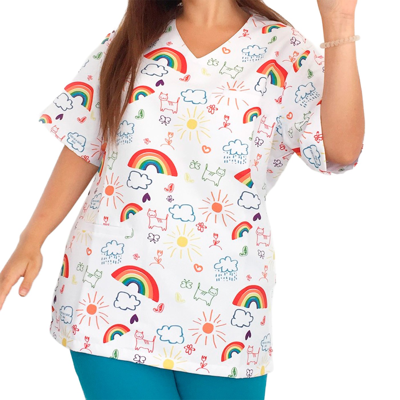 Enfermania Arcoíris blouse médicale microfibre M arc-en-ciel