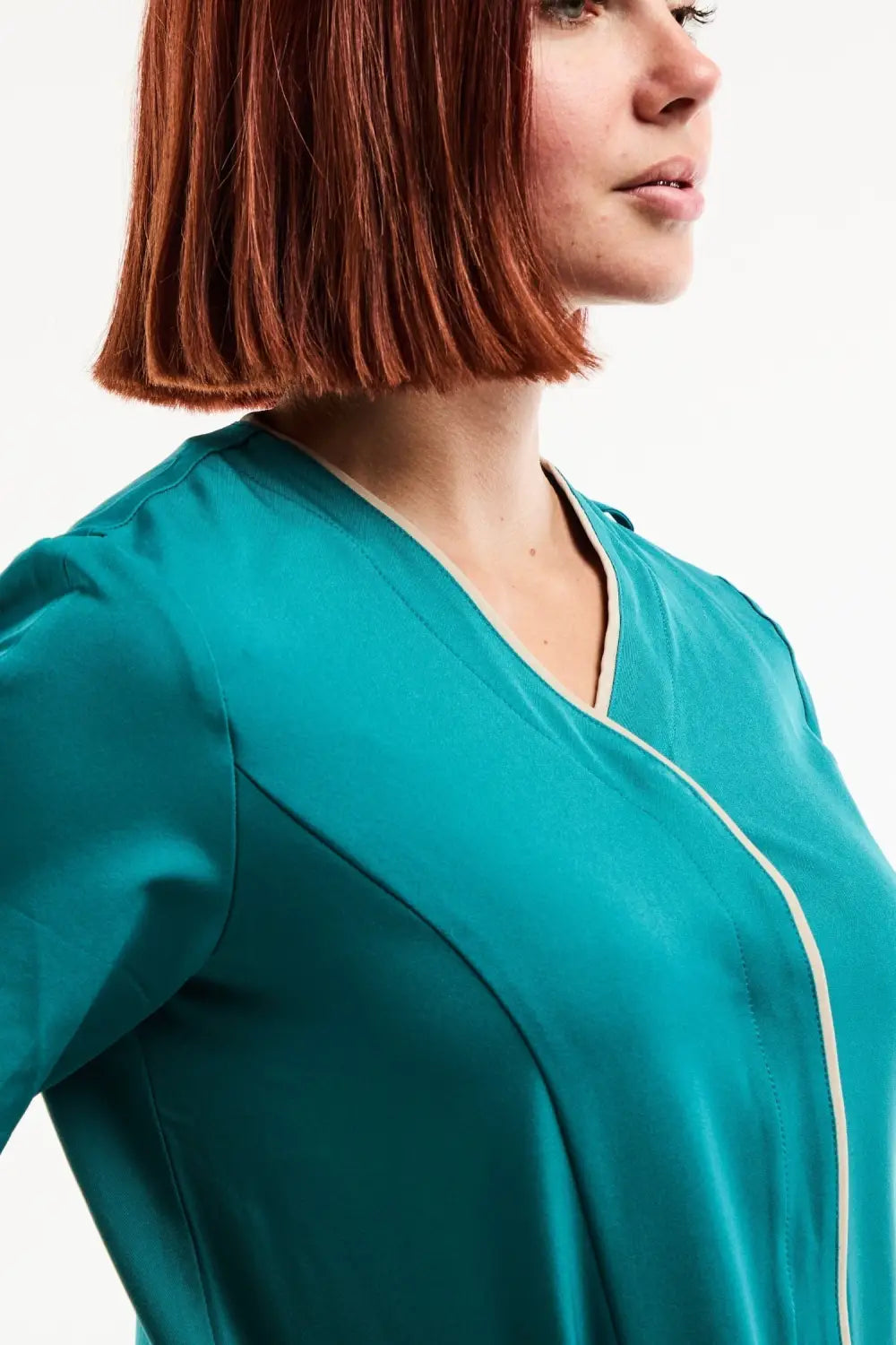 Aelin Serena Blouse médicale femme turquoise stretch