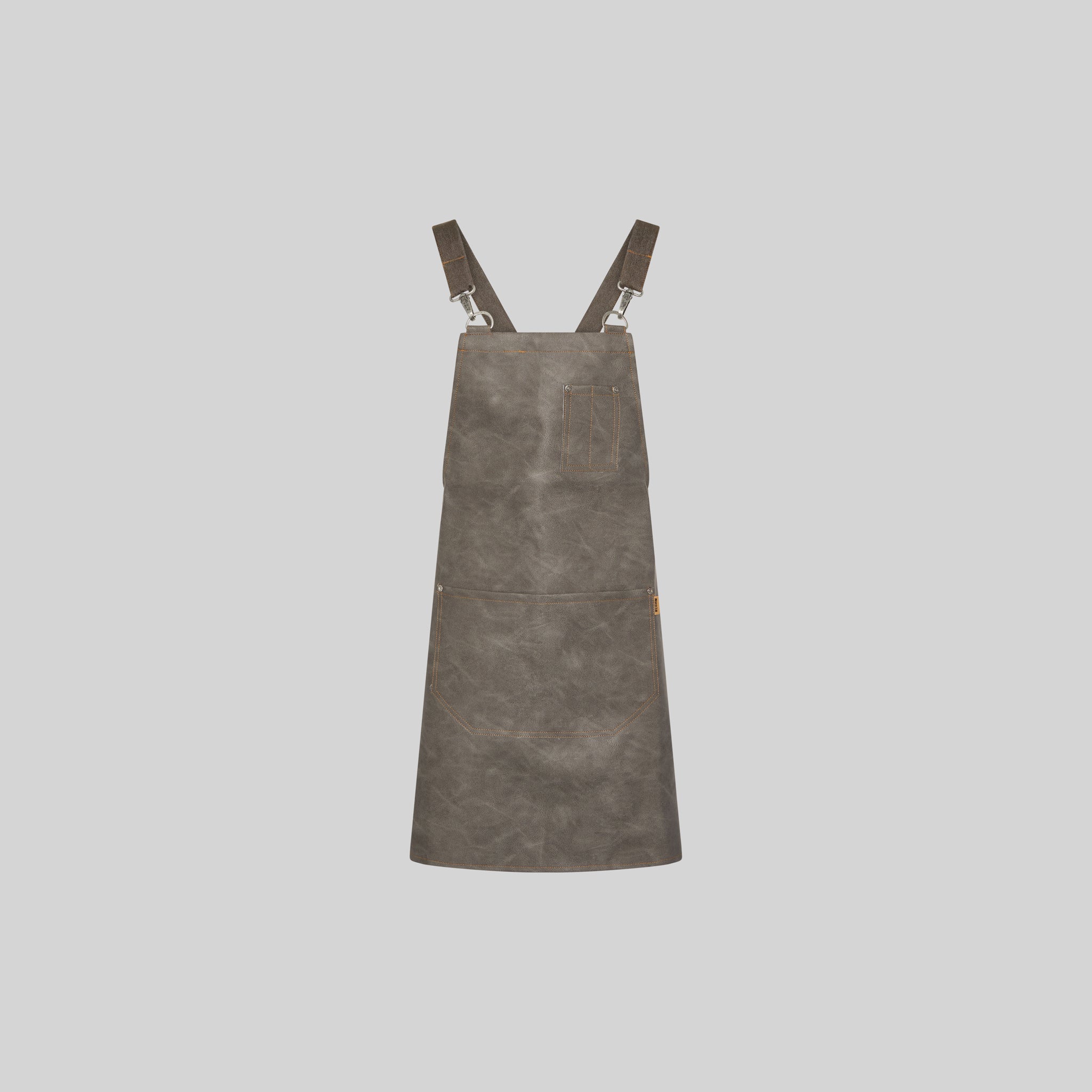 Gary's Aprons Tablier Monte bavette similicuir marron