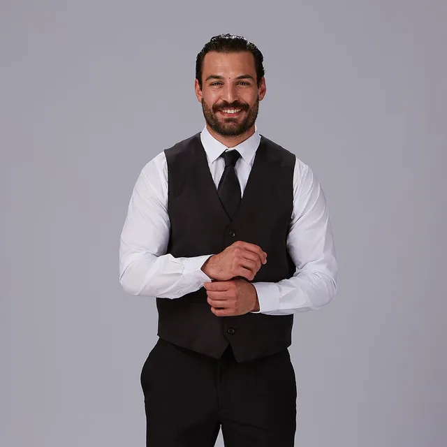 GARY'S gilet serveur homme noir polyester poches