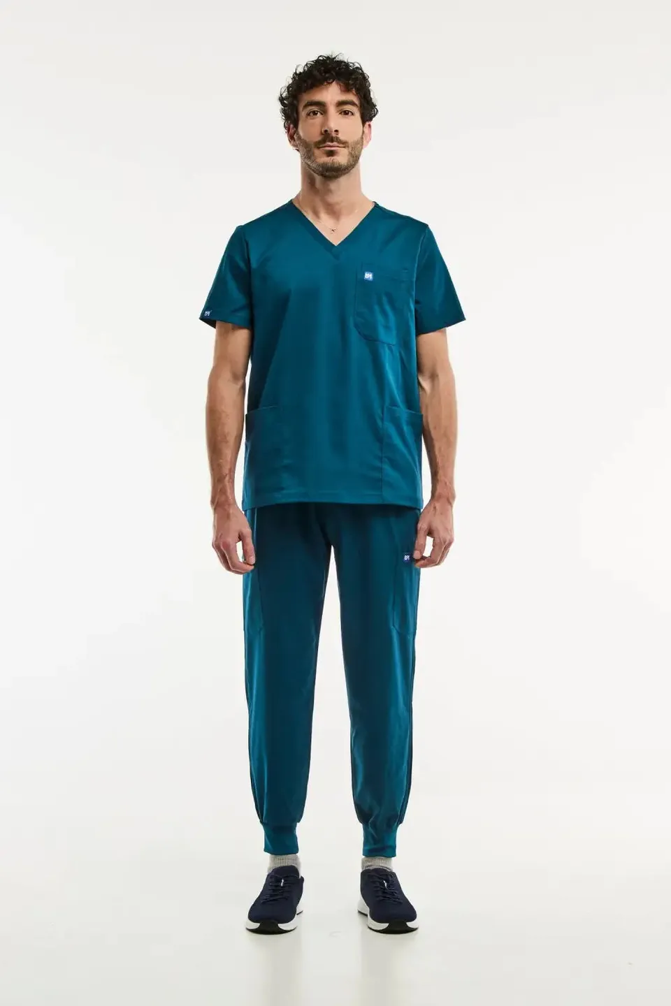 Aelin LUCA tenue médicale homme vert turquoise stretch