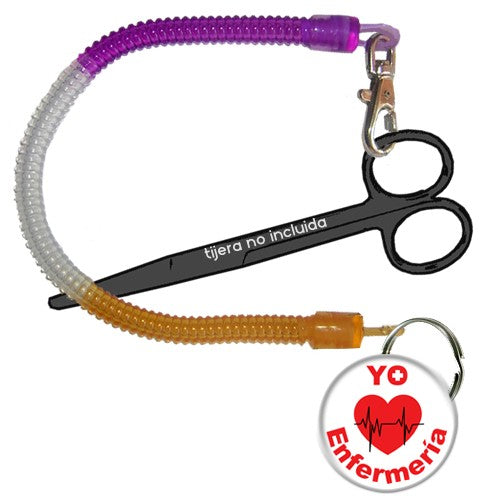 Enfermania Regalos porte-ciseaux spiralé badge PIPAS