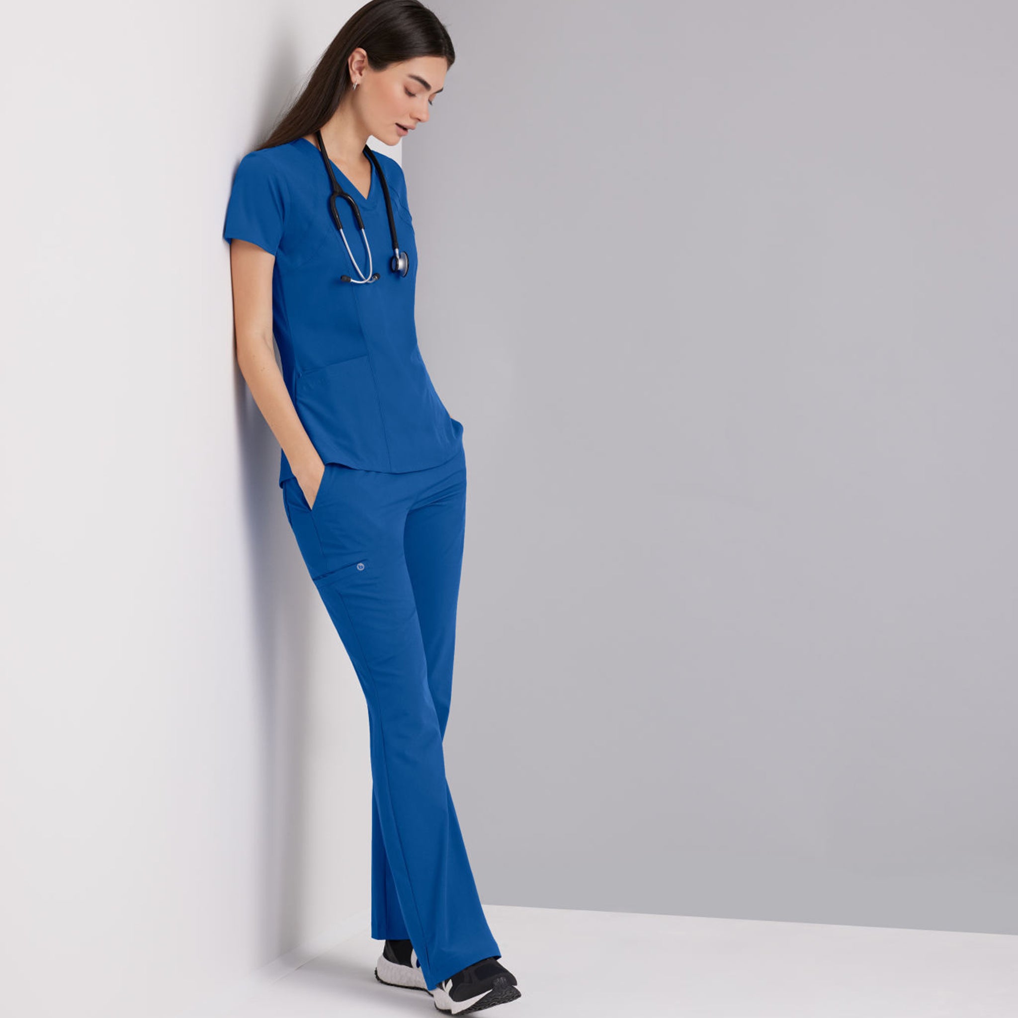 Gary's Blouses Racer Top Barco tunique médicale royal
