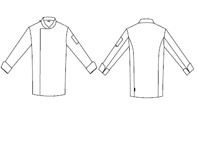 GARY'S Alcaraz veste chef cuisine indigo pointillé XS