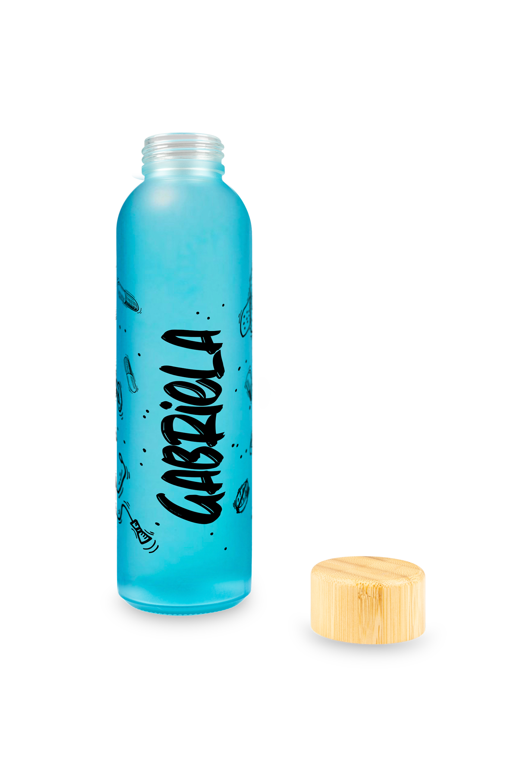 Enfermania Regalos pack bouteille + tasse verre bleu Motion 500 ml