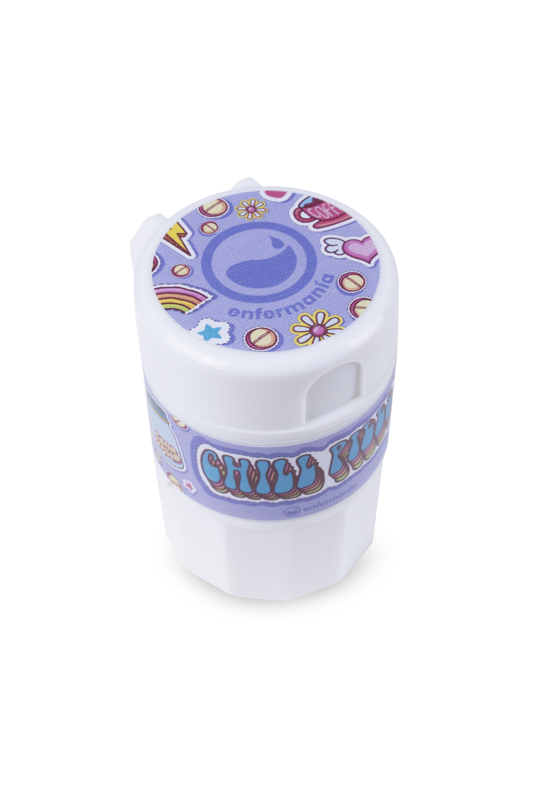 Enfermania Accesorios Pill Kit broyeur pilule blanc Chill compact