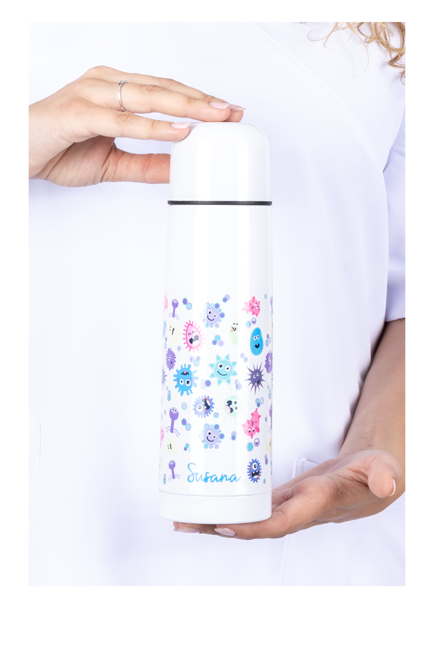 Enfermania Regalos thermos inox virus imprimé 500 ml
