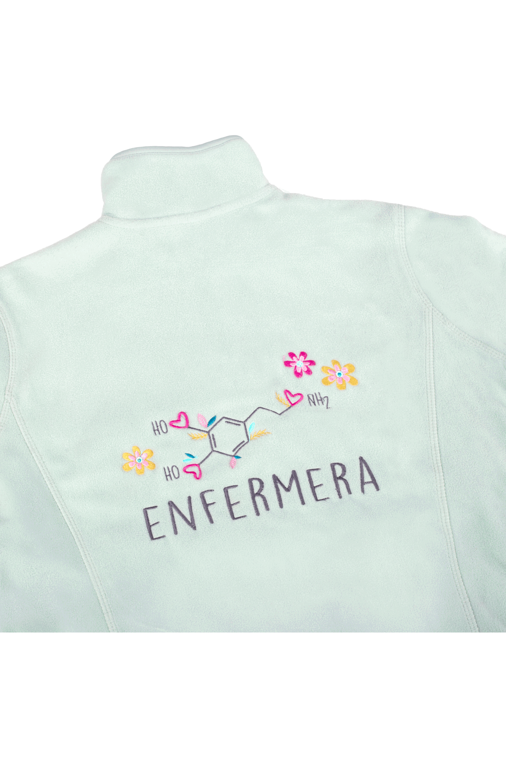 Enfermania Ropa polaire médical femme vert sweet brodé