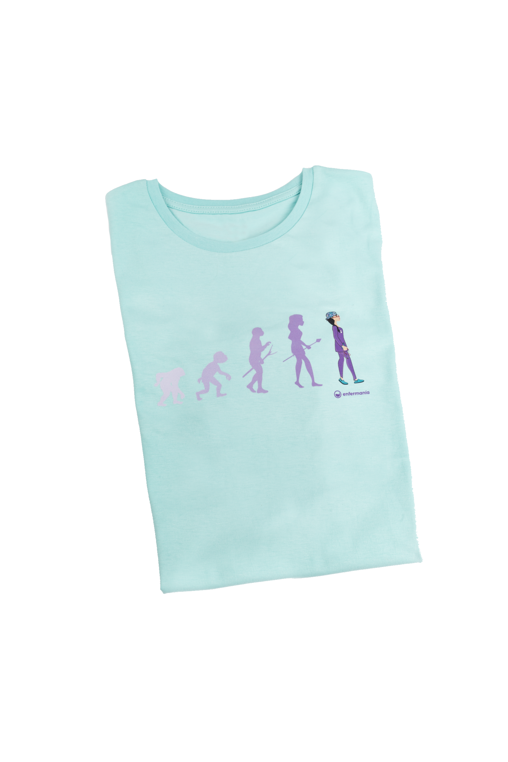 Enfermania Eco t-shirt femme Aqua coton bio S-2XL