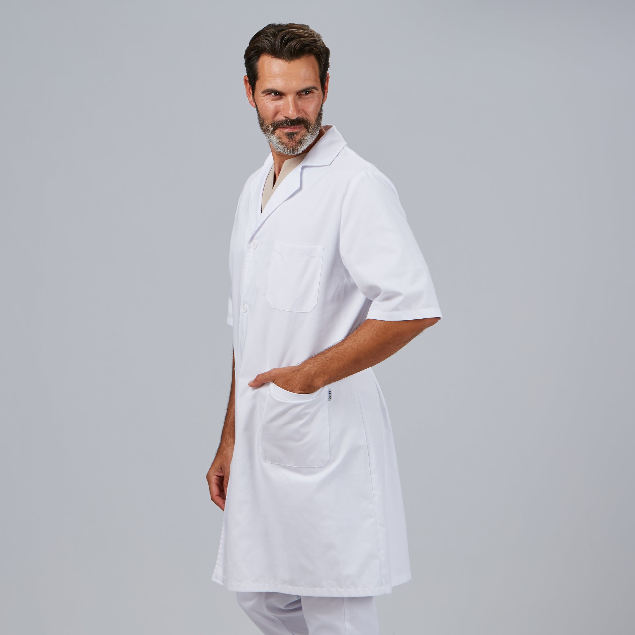 Gary's Robes blouse médicale blanche manches courtes 3 poches