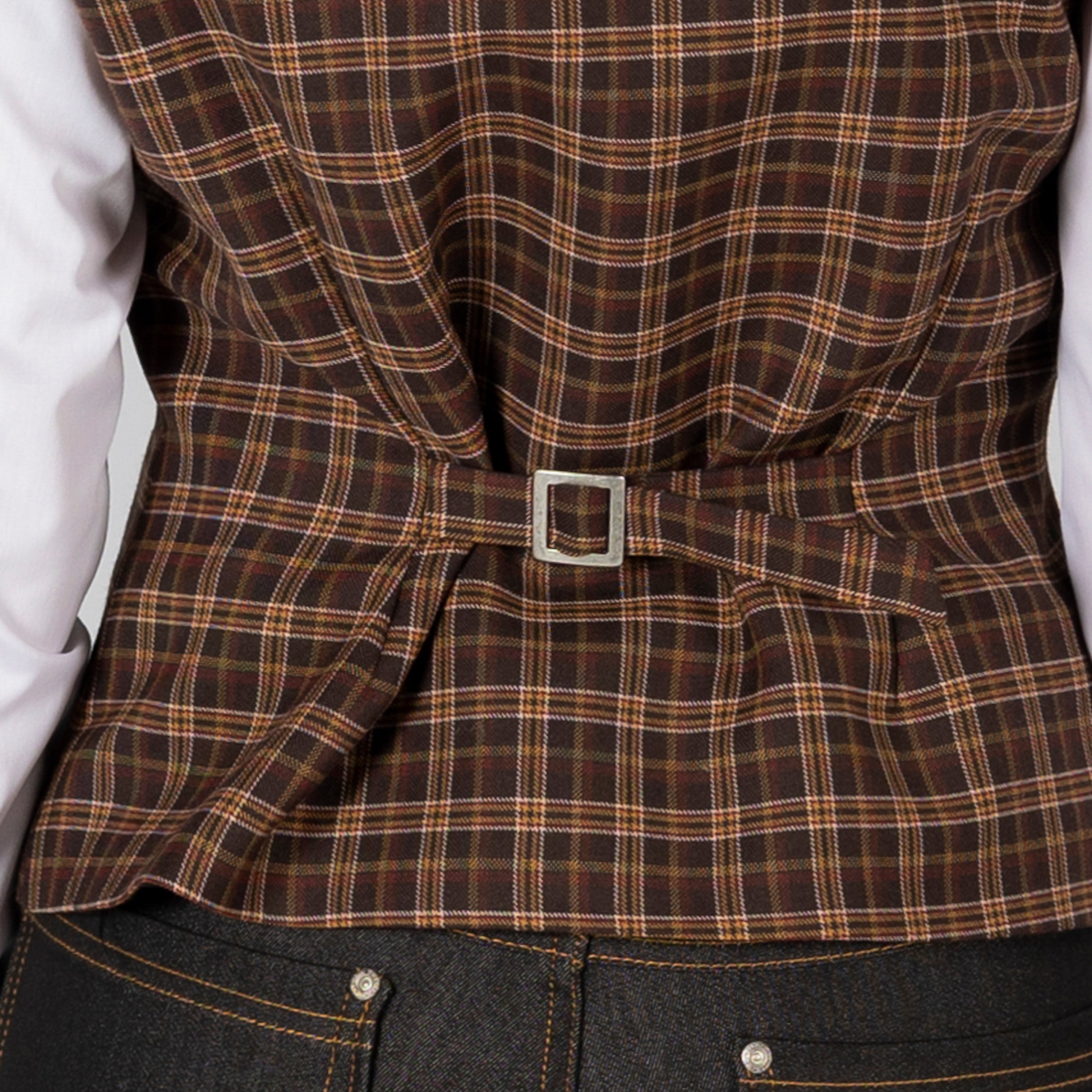 GARY'S Welsh gilet femme tailleur marron laine
