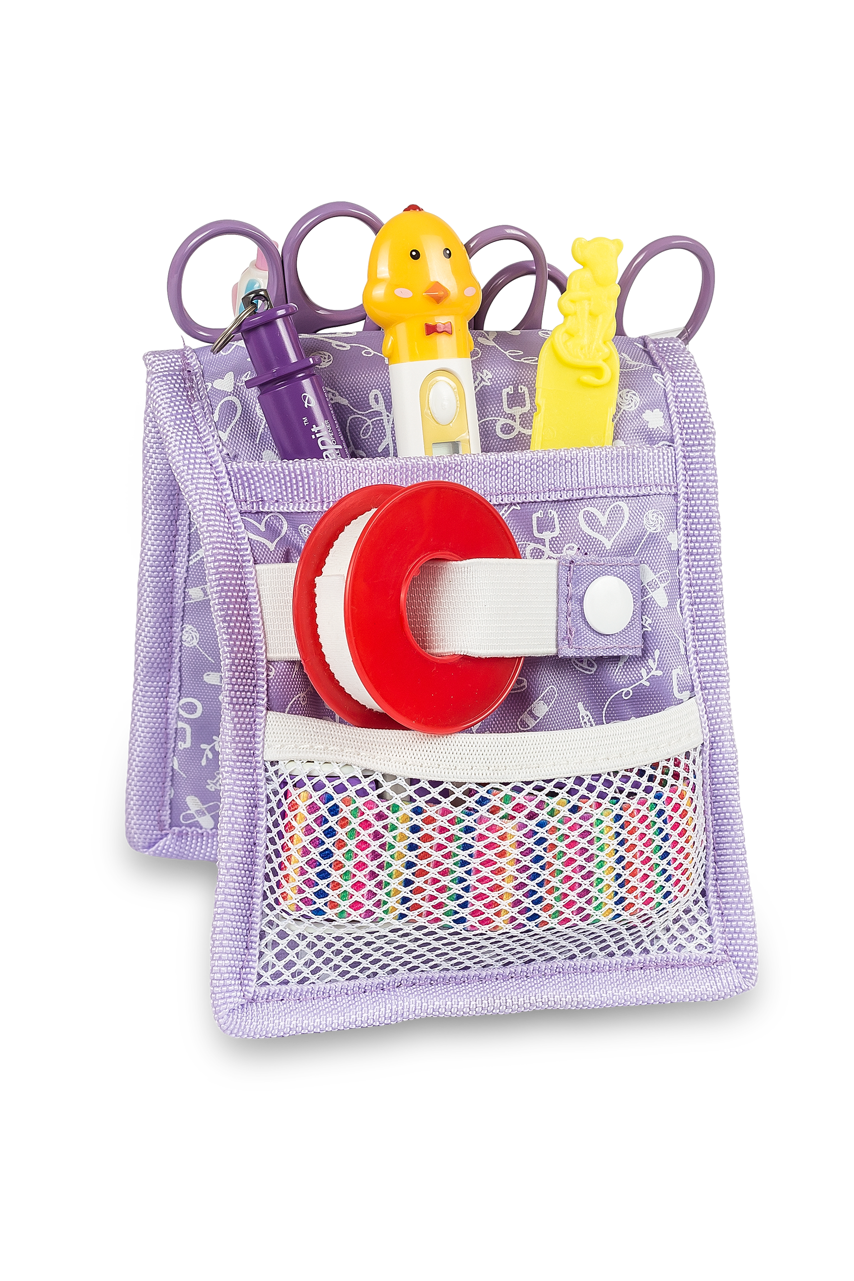 Enfermania Sweet organisateur de poche rose + porte-ciseaux