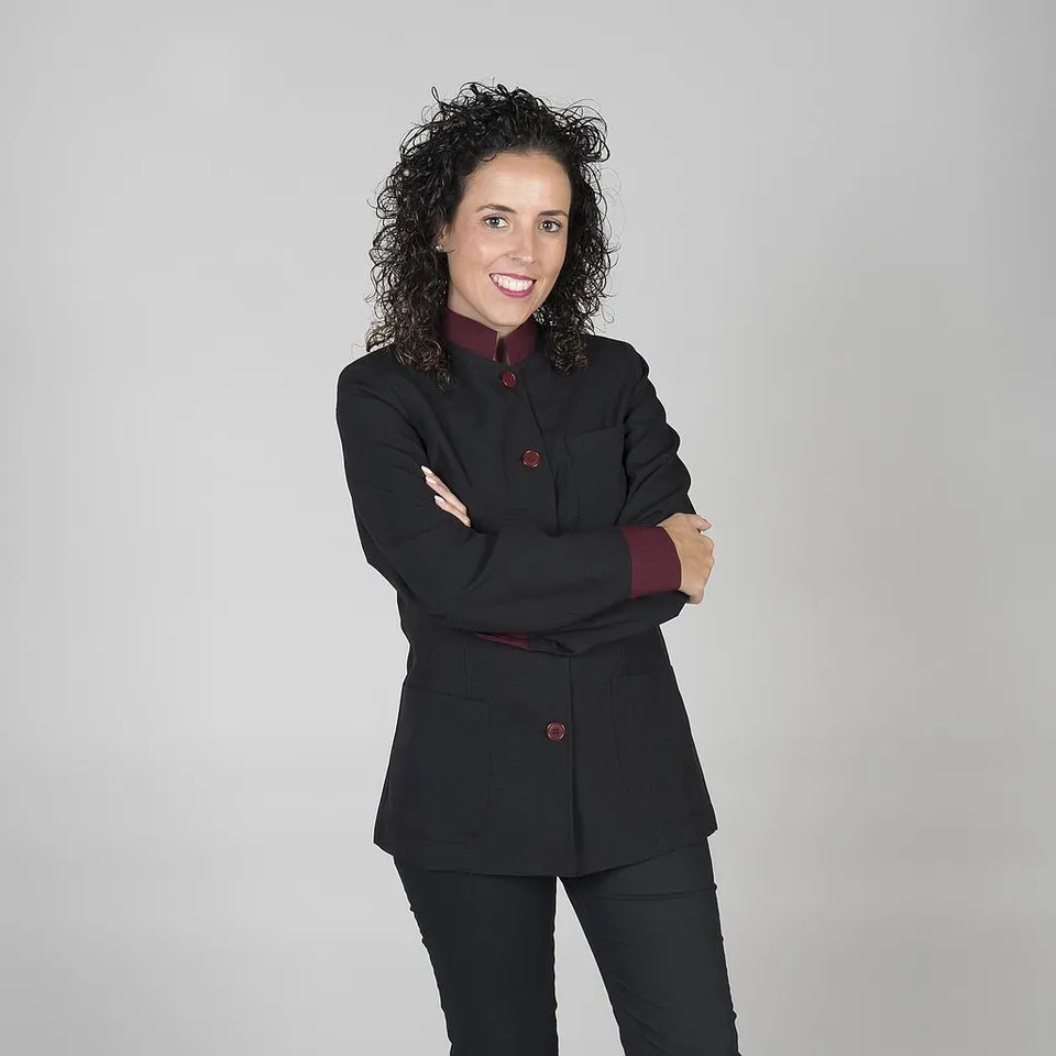 Gary's blouse femme noire col mao manches longues