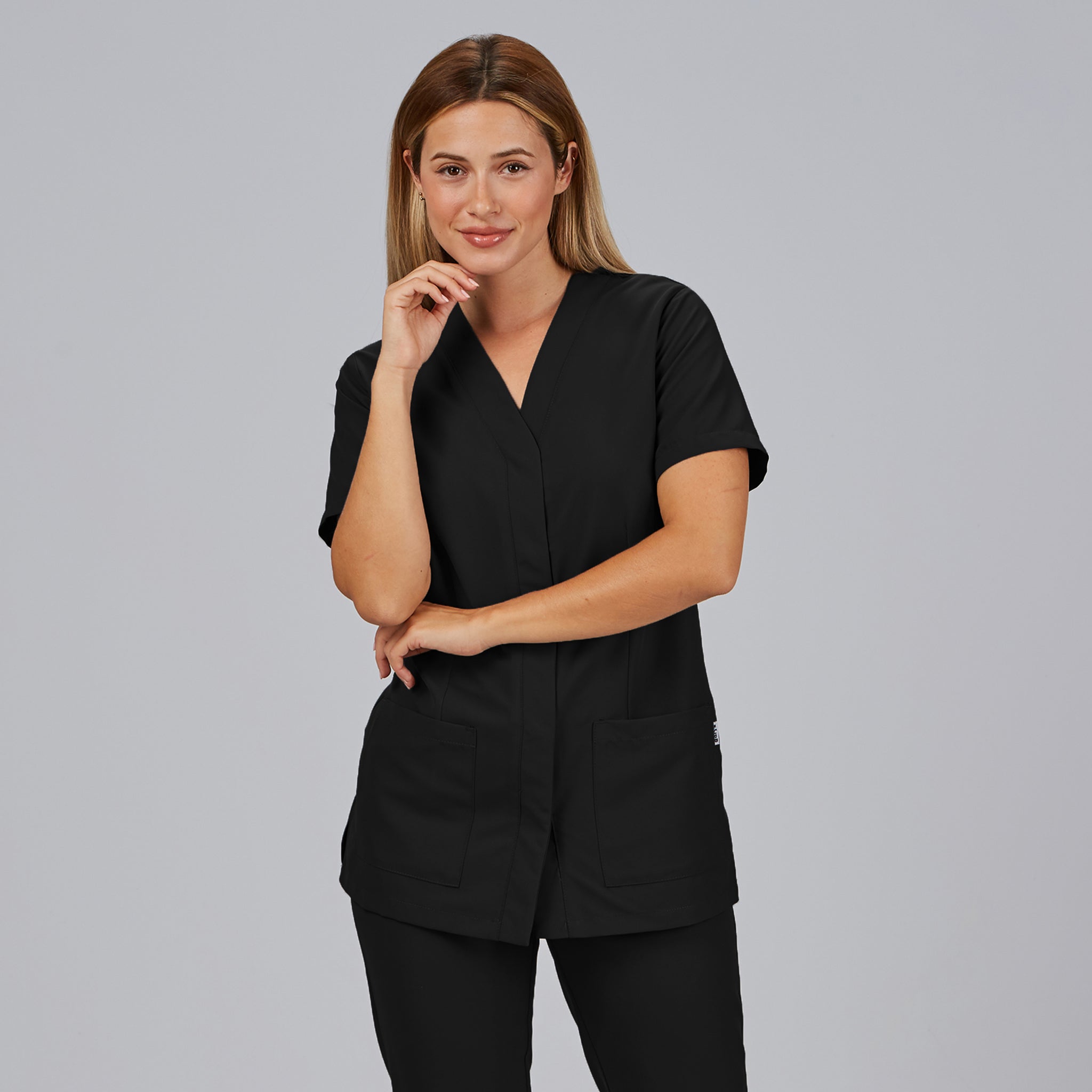 GARY'S Sonia Blouse médicale noire microfibre
