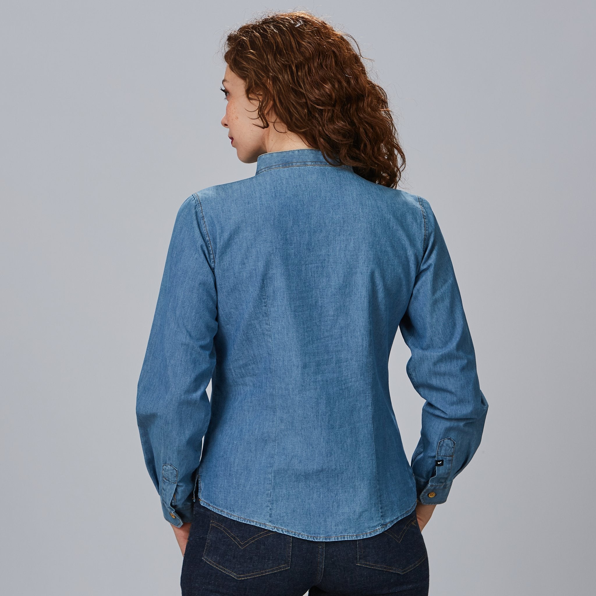 Gary's Julietta Chemise Femme Jean Indigo Manches Longues