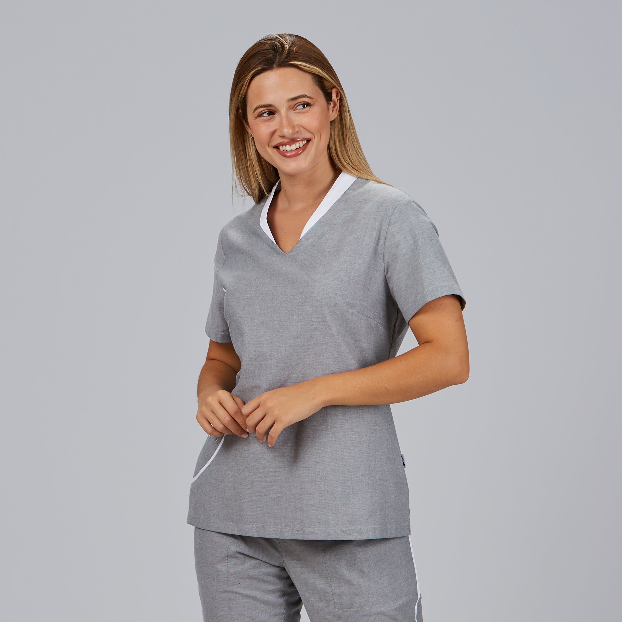Gary's Brenda blouse médicale femme gris perla taille M