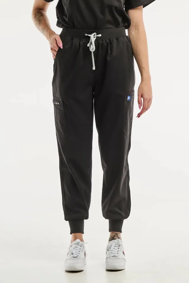 Aelin EMMA Jogger pantalon médical femme noir