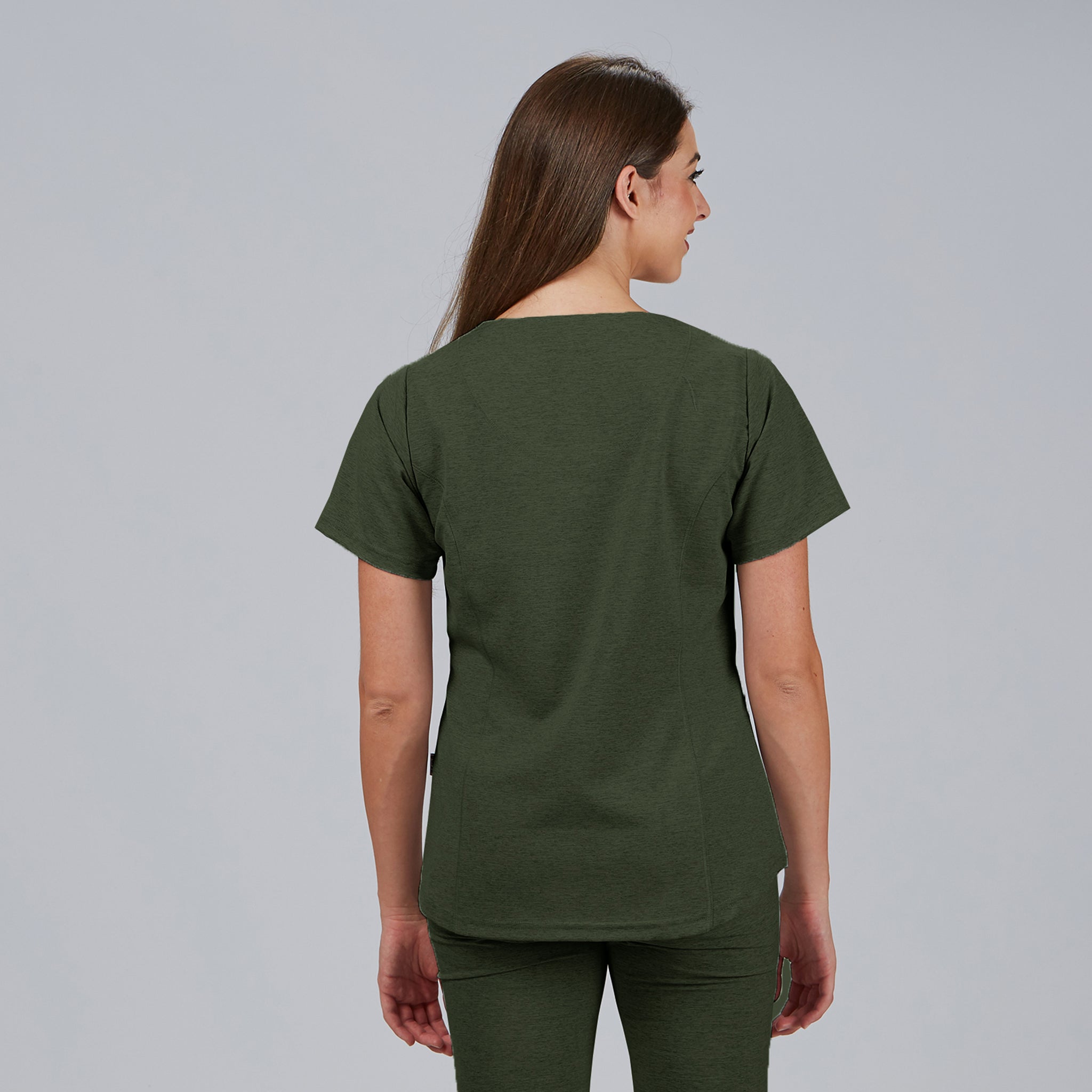 Gary's Irina blouse médicale gris perle manches courtes stretch