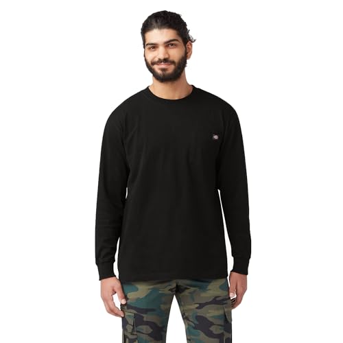 Dickies T-shirt manches longues col rond noir XXL coton