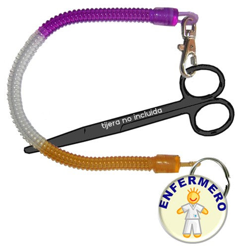 Enfermania Regalos porte-ciseaux spiral chapa enfermera