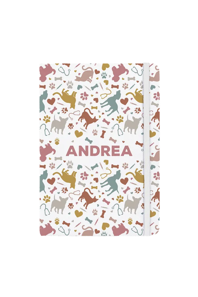 Enfermania Vets Collection carnet A5 élastique blanc ligné