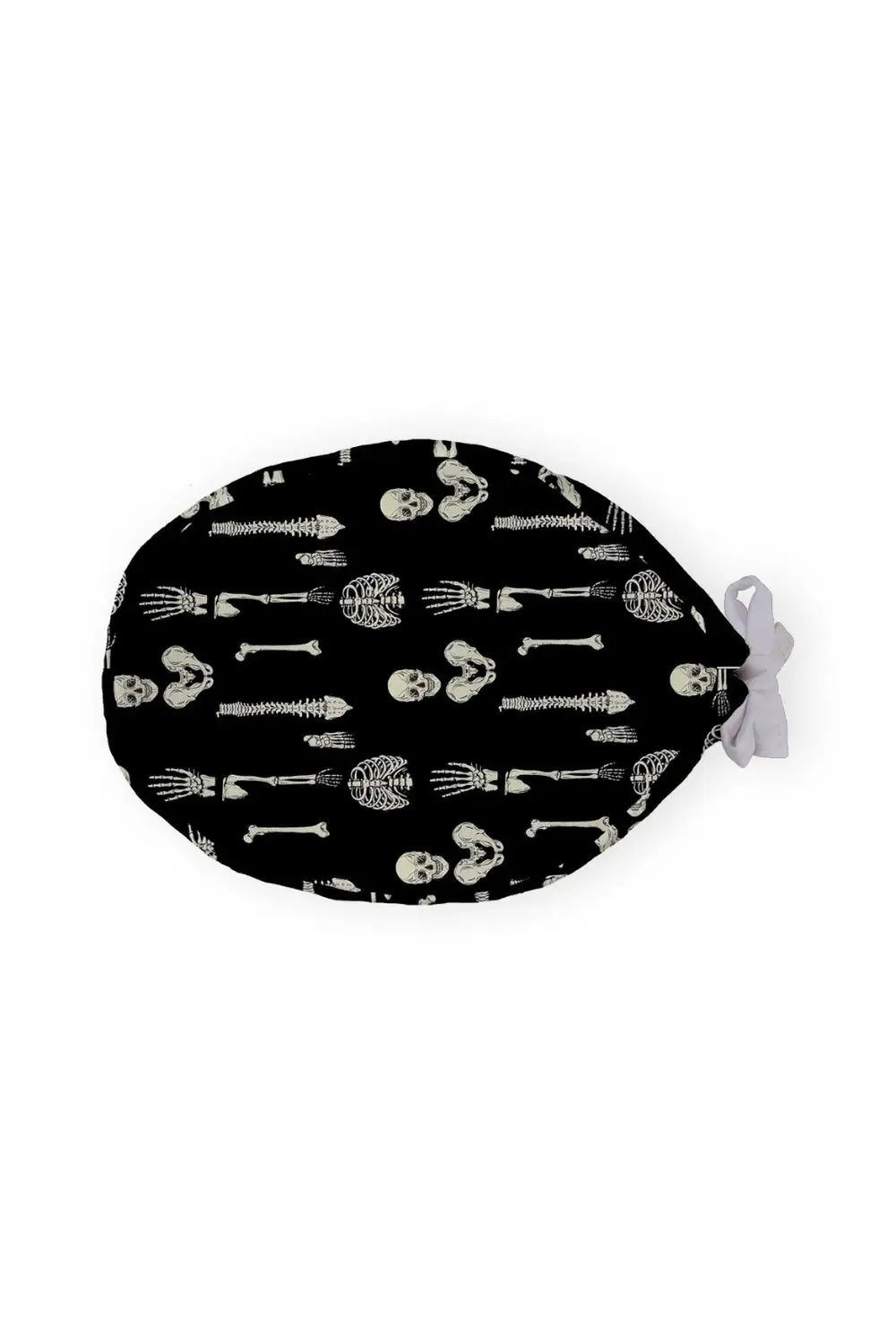 Aelin Paris calot médical noir squelettes cheveux courts polyester