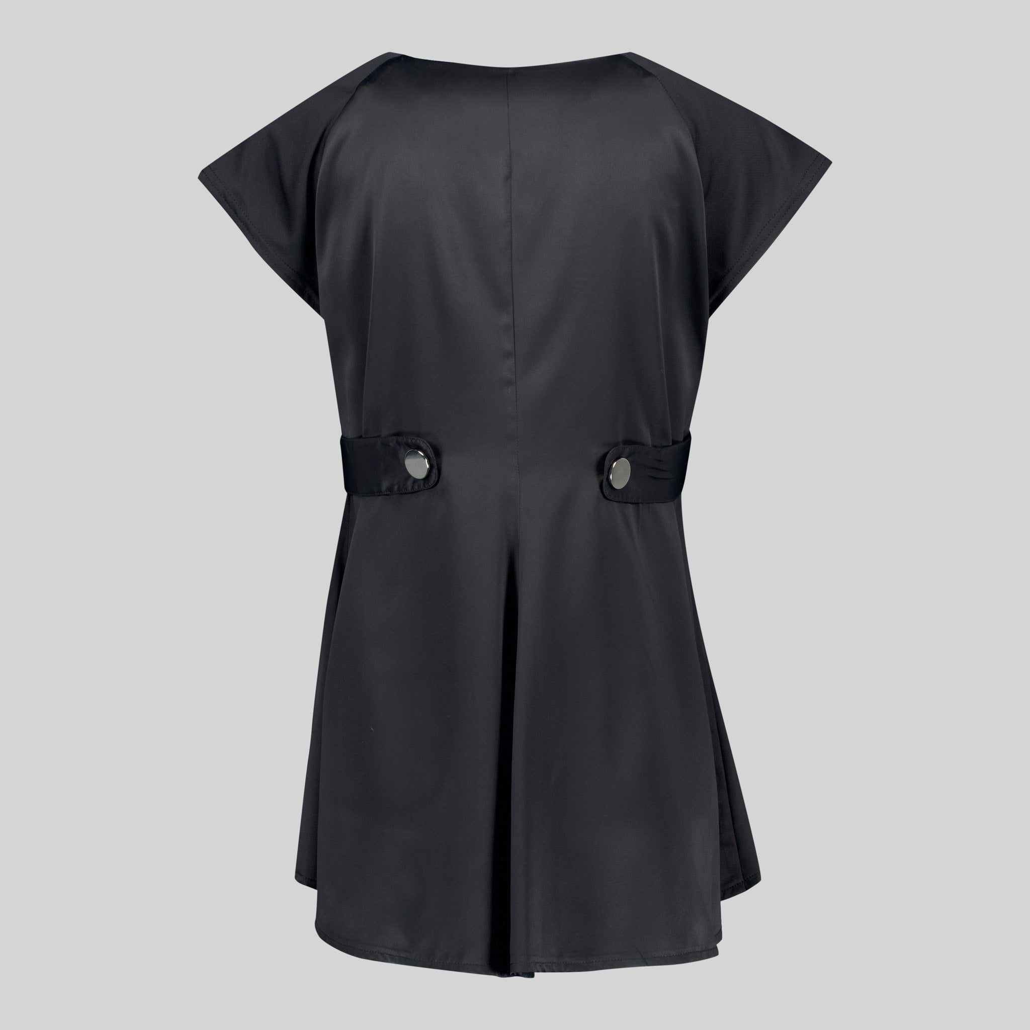 Gary's Liatris Peach blouse beauté noir manches courtes