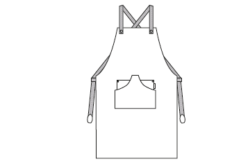Gary's Aprons tablier bavette marine twill 87x74 cm
