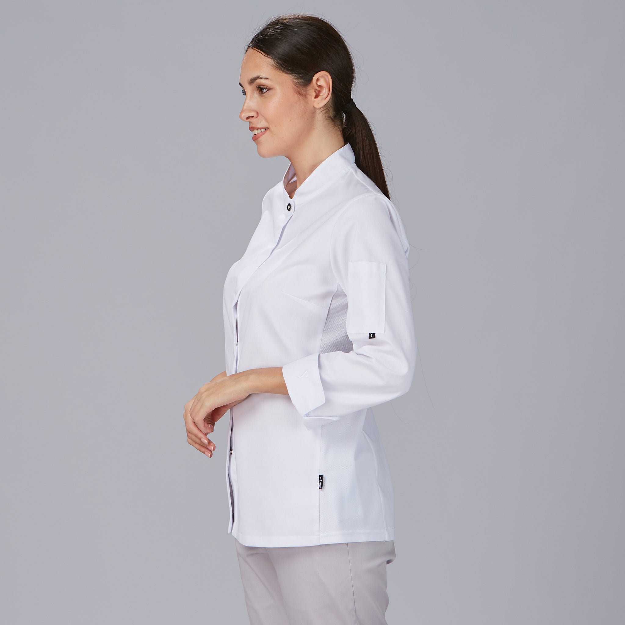 Gary's Varela veste cuisine femme noire manches longues
