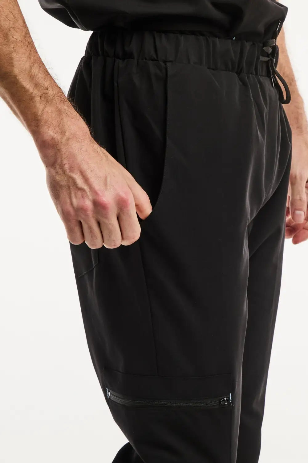 Aelin Slimfit NEW pantalon médical homme noir extensible