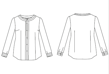 GARY'S Melania blouse noire M manches longues satin