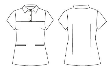 GARY'S Nuria Elastik polo femme blanc polyester stretch